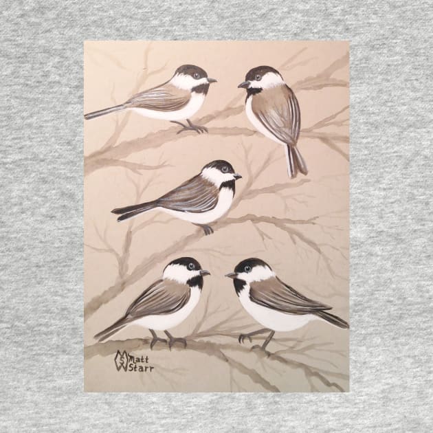 A banditry of chickadees by Matt Starr Fine Art